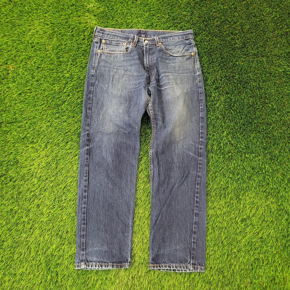 LEVIS 505 Jeans 34x29 Faded Stonewash Whiskered